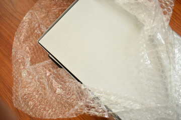 white bubble wrap for protect product, packaging industry