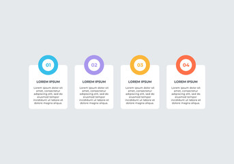 Vector infographic concept design template with 4 options or steps