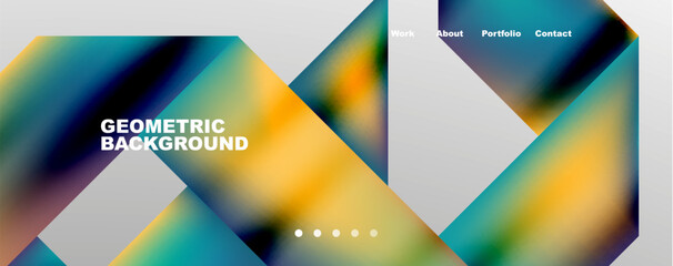 Trendy minimal geometric composition abstract background. Triangle fluid bright colors backdrop. Vector Illustration For Wallpaper, Banner, Background, Card, Book Illustration, landing page