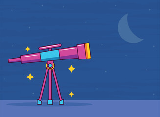 telescope observing the space