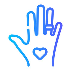 hand gradient icon
