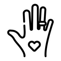 Obraz premium hand line icon