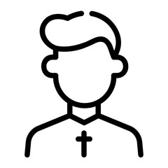 priest line icon