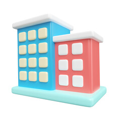 Office Building 3D Illustration Icon