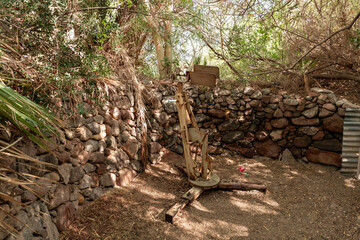 Combat trench from the time of the Israeli War of Independence on the territory of the Botanical Garden in the Eilat city, southern Israel