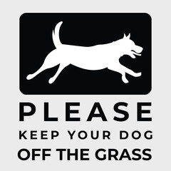 Keep pets off the grass sign banner
