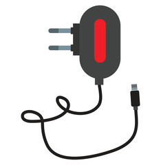 phone charger vector flat illustration 