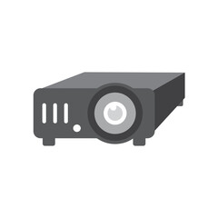 3d style projector icon vector illustration isolated on white background 