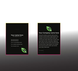 Fototapeta premium Black and white Id card for a company.