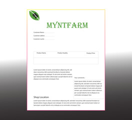 Its an invoice for a company or shop.