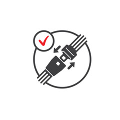 illustration of the recommendation to wear a seat belt