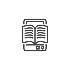 Electronic book line icon
