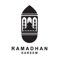 ramadan logo vector, ramadan flyer image with template illustration