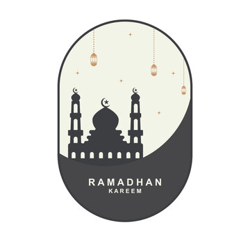 ramadan logo vector, ramadan flyer image with template illustration