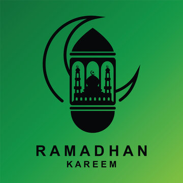 ramadan logo vector, ramadan flyer image with template illustration