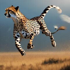 A swift cheetah chasing after its prey3, Generative AI