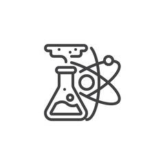 Chemistry science line icon