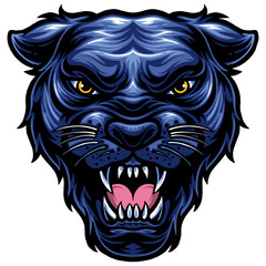 panther head mascot vector illustration