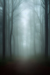 Naklejka premium Discover the Dark and Dreamy Mood of Forest Photography