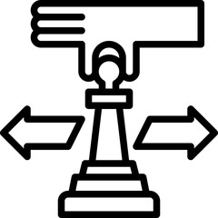 strategy modern line style icon