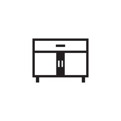 cupboard icon , furniture icon vector