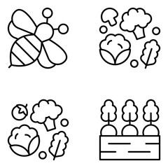 Agriculture Vector Line Icons