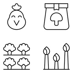 Agriculture Vector Line Icons