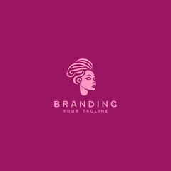 Stylish Woman Logo Design Template 