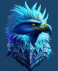 Fototapeta premium Eagle digital art. AI Art, Generative AI