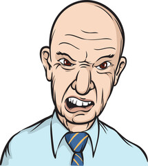 angry businessman - PNG image with transparent background