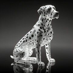 Dalmatian Crystal And Glass Art (generative AI)