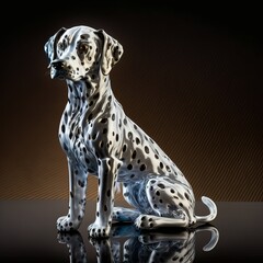 Dalmatian Crystal And Glass Art (generative AI)