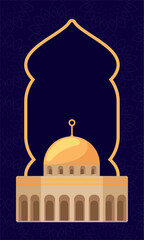 golden mosque in frame