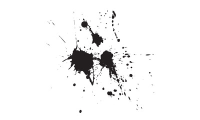 Obraz premium Abstract ink Black Splash Background black watercolor splash isolated on white