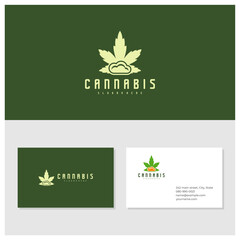 Cloud Cannabis logo vector template, Creative Cannabis logo design concepts