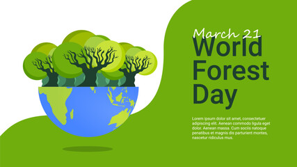 world forest day banner template