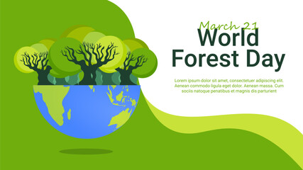 world forest day poster template