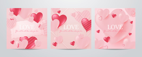 Valentines day background with heart pattern and happy valentines day text . Vector illustration. Wallpaper, flyers, invitation, posters, brochure, banners and social media square template