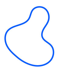 Blue Abstract Shape Squiggly Line