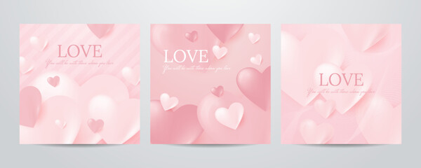 Valentines day background with heart pattern and happy valentines day text . Vector illustration. Wallpaper, flyers, invitation, posters, brochure, banners and social media square template