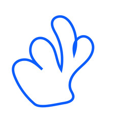 Blue Abstract Shape Squiggly Line