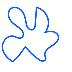 Blue Abstract Shape Squiggly Line