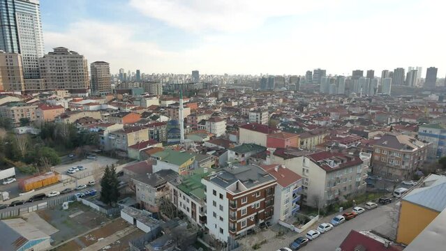 vertical shot of residences in Istanbul city