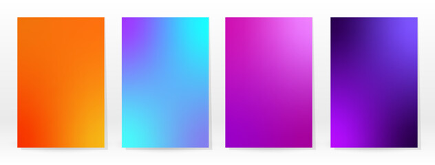 Minimal Poster. Pastel Soft. Rainbow Gradient Set.