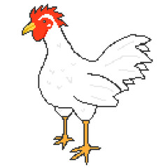 Clip art of white chicken