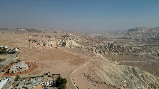 4K High resolution drone video of Ben-Gurion&rsquo;s, Tomb National Park, Midreshet Ben-Gurion, Midreshet Sde Boker BenGurion, Grave Site- Southern Israel
