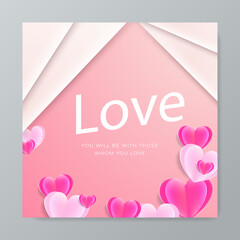 Valentine's day instagram post design template