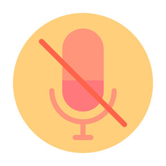 microphone off flat icon