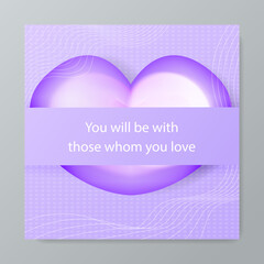 Universal greeting card for valentines day
