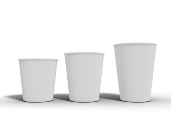  Coffee paper cup isolated mockup